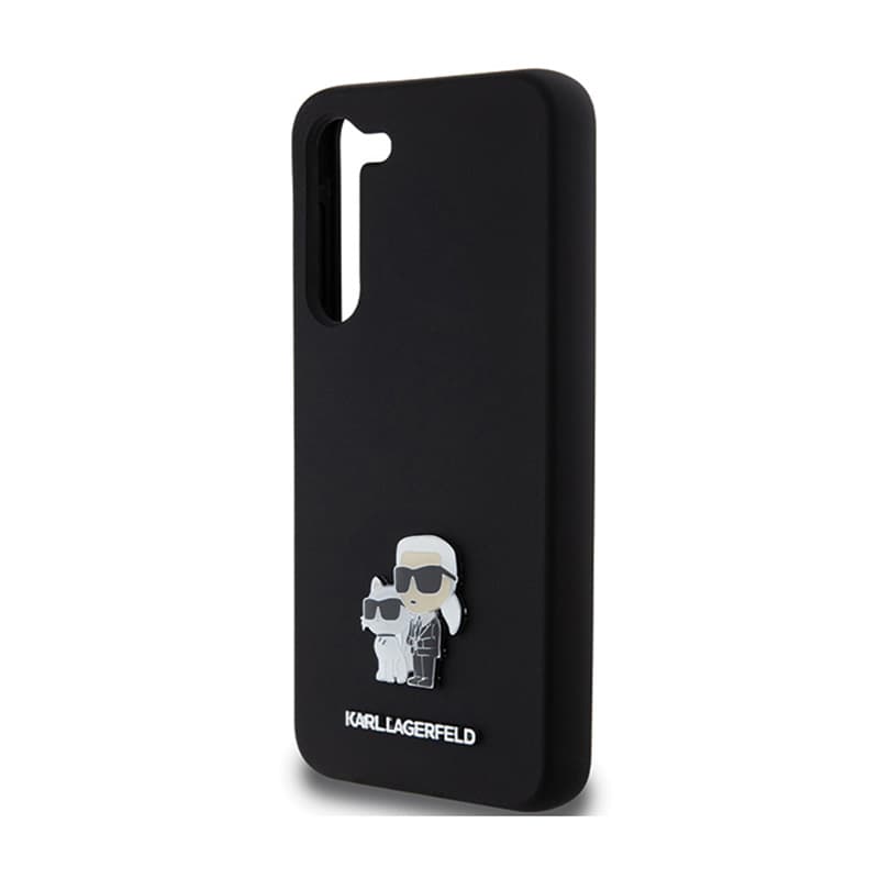 Karl Lagerfeld Silicone Karl & Choupette Metal Pin - Case Samsung Galaxy S24+ (czarny) 6