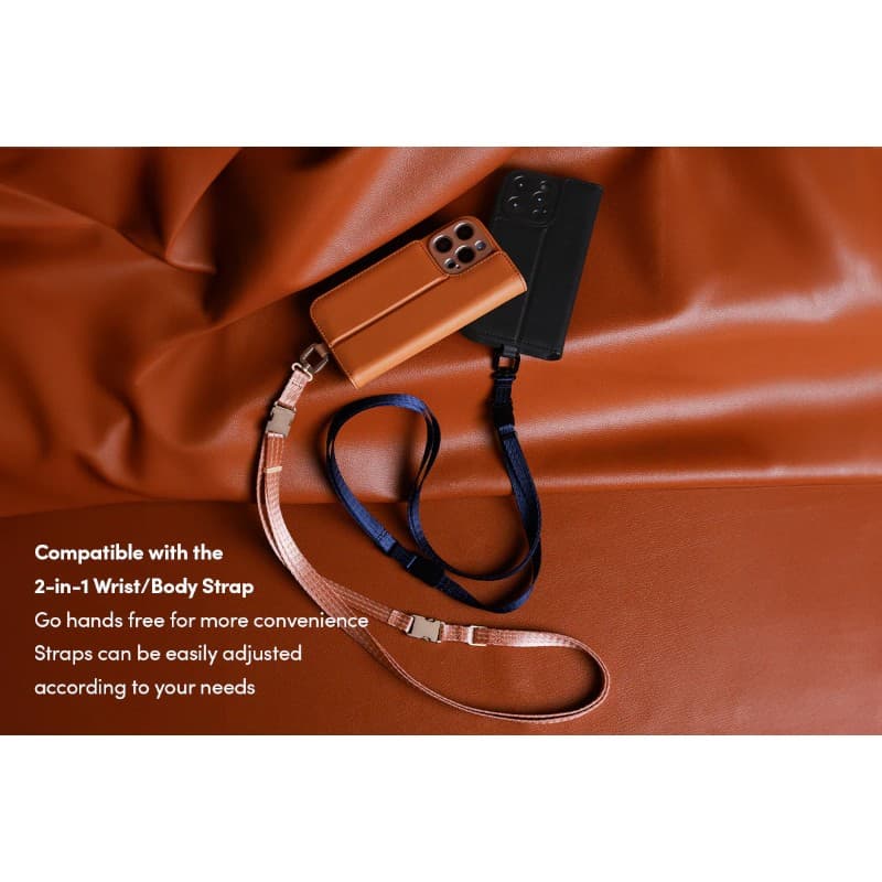 Moshi Overture MagSafe - 3-in-1 Leather Flip Case for iPhone 16 Pro (Charcoal Black) 8