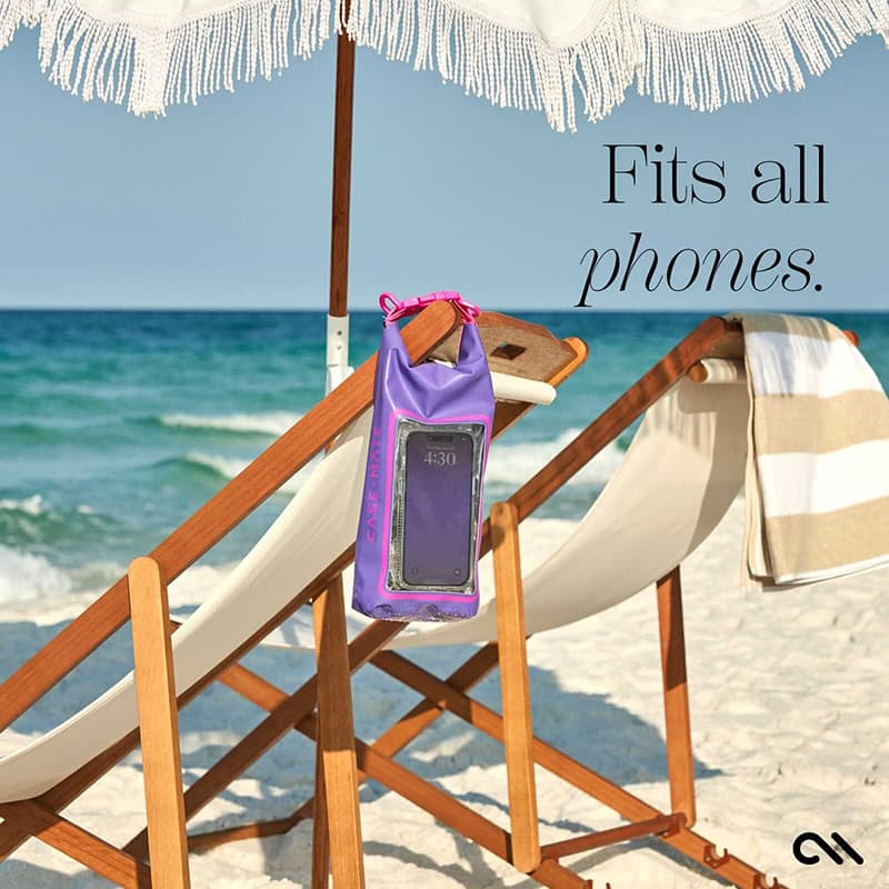 Case-Mate Waterproof Mini Phone Bucket Dry Bag - Waterproof bag with phone pocket up to 7" (Purple Paradise) 8