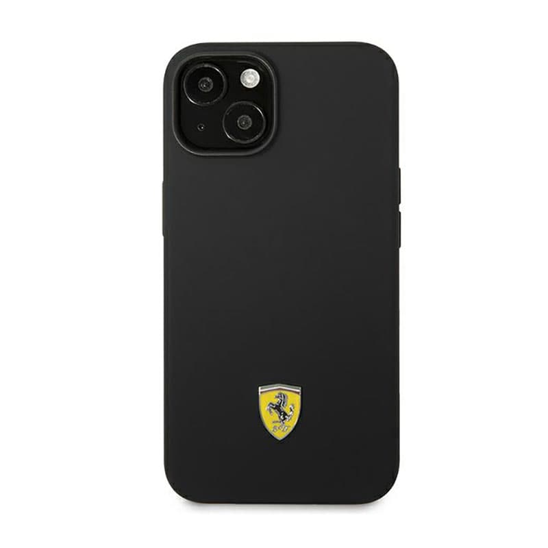 Ferrari Silicone Metal Logo - Case for iPhone 14 (Black) 3
