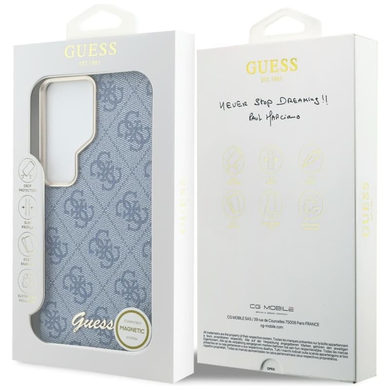 Guess 4G Script MagSafe - Samsung Galaxy S26 Ultra Case (Blue) 8