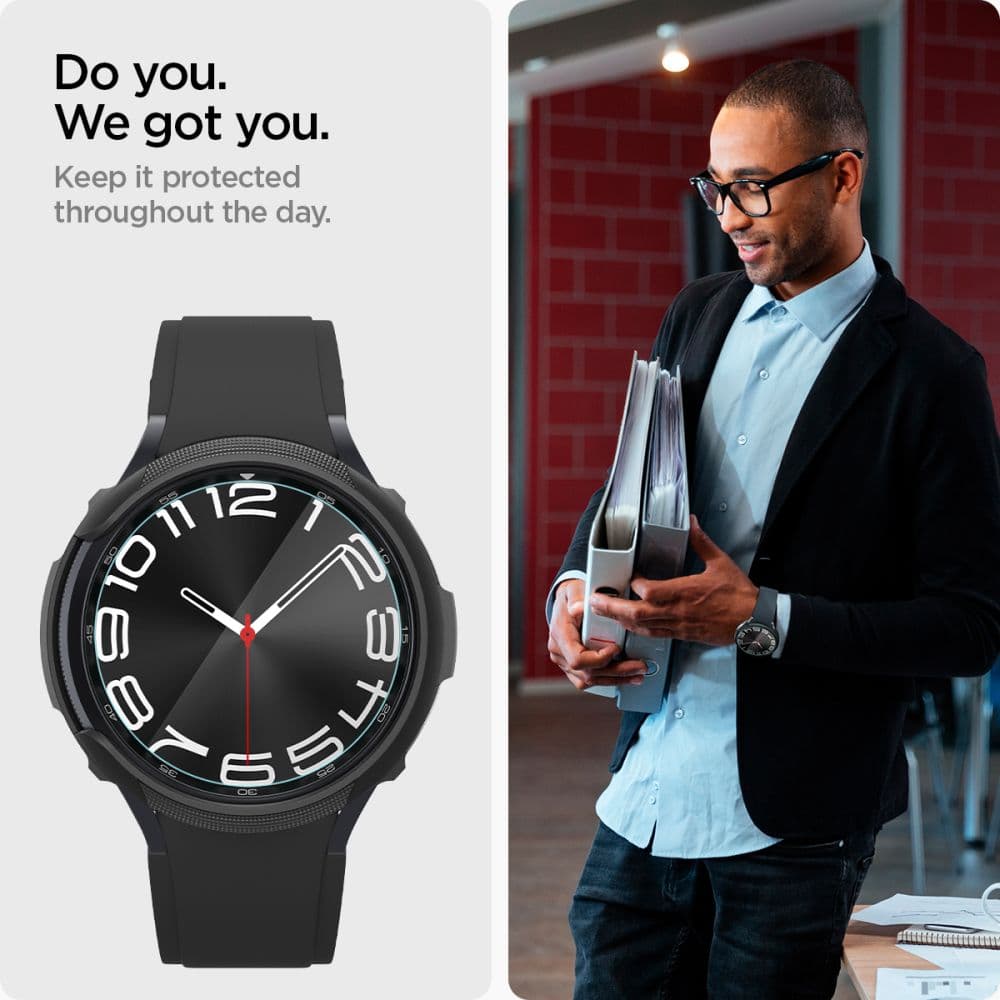 Spigen GLAS.TR EZ FIT 2-Pack - Tempered glass for Samsung Galaxy Watch 6 Classic 43 mm (2 pcs) 7