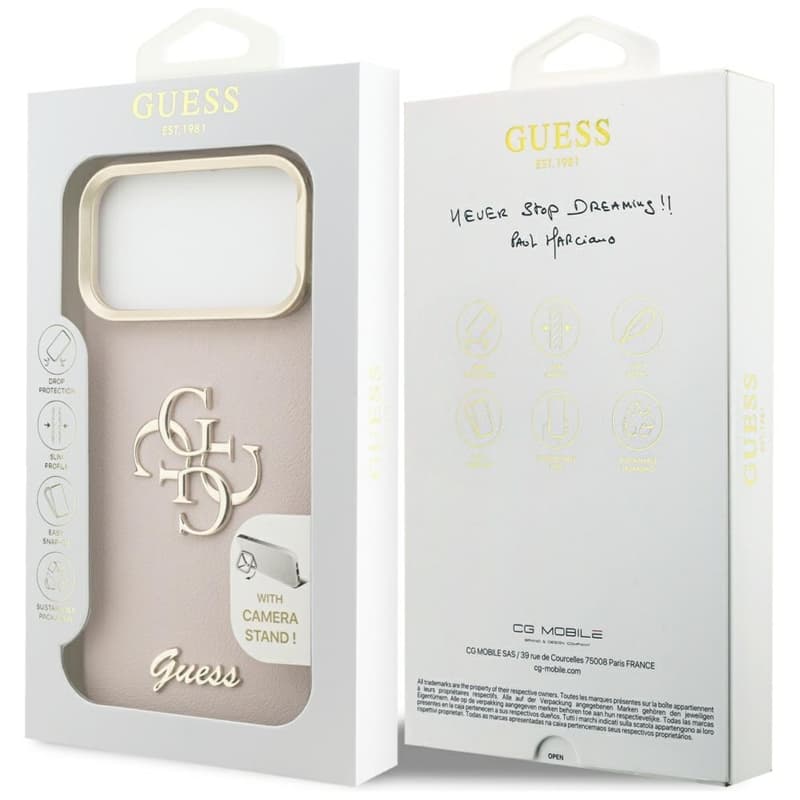 Guess Grained Big 4G & Stand Camera - Case iPhone 17 Pro Max (pink) 8