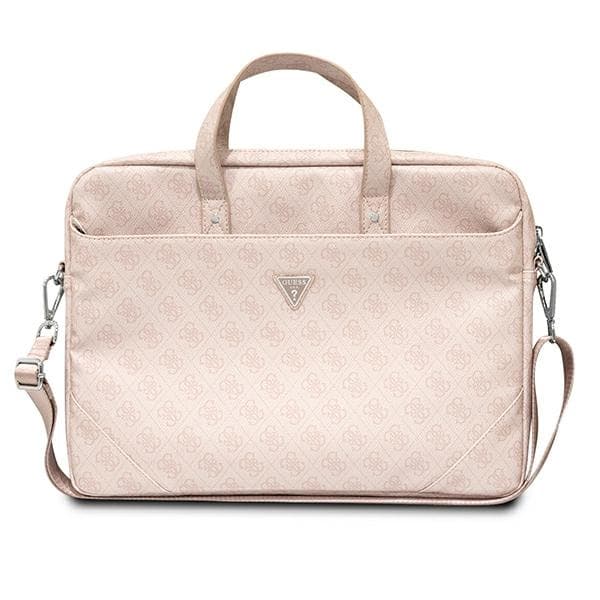 Guess Saffiano 4G Triangle Logo Computer Bag - Notebook bag 15 ”/ 16” (Pink) 1