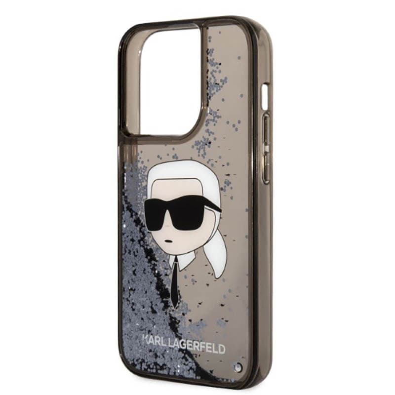 Karl Lagerfeld Liquid Glitter NFT Karl's Head - Case for iPhone 14 Pro Max (Black) 6
