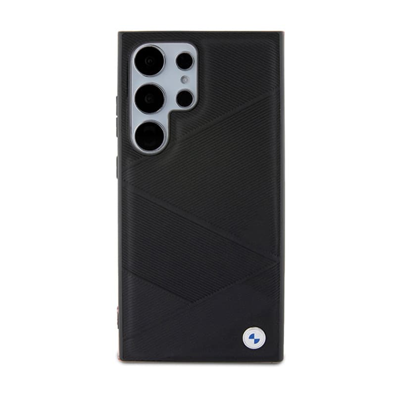BMW Signature Leather Crossing Lines Pattern - Case for Samsung Galaxy S24 Ultra (Black) 3