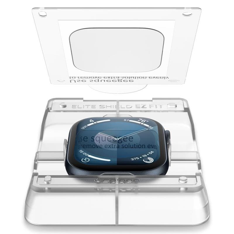 Spigen Elite Shield EZ Fit 2-Pack - Hybrid Glass Protector for Apple Watch 10 46 mm (Clear) 2