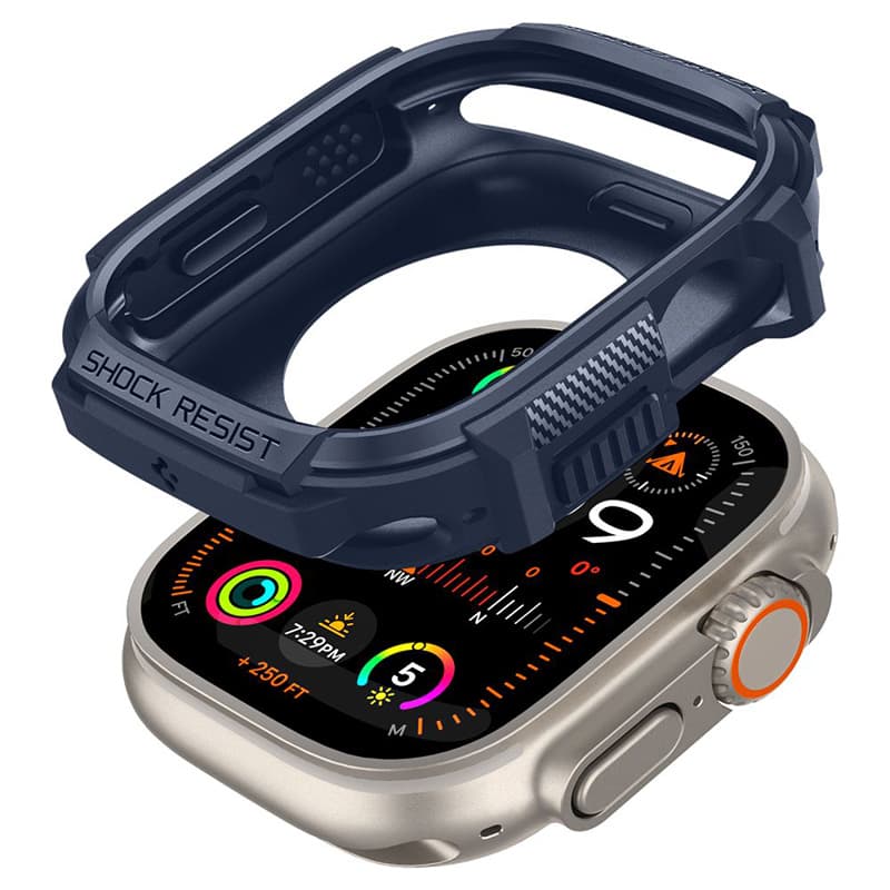 Spigen Rugged Armor - Case for Apple Watch Ultra 1/2 49 mm (Navy Blue) 8