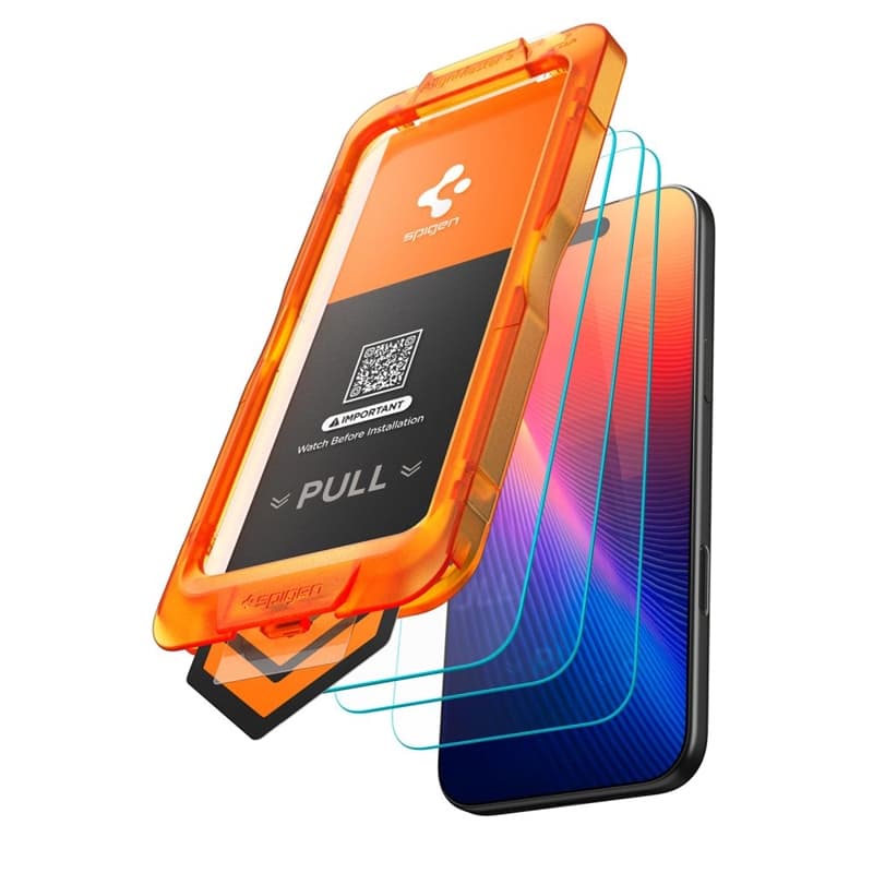 Spigen Glas.tR AlignMaster Slim 3-Pack - Tempered Glass for Apple iPhone 17 Pro (3 pieces) 4