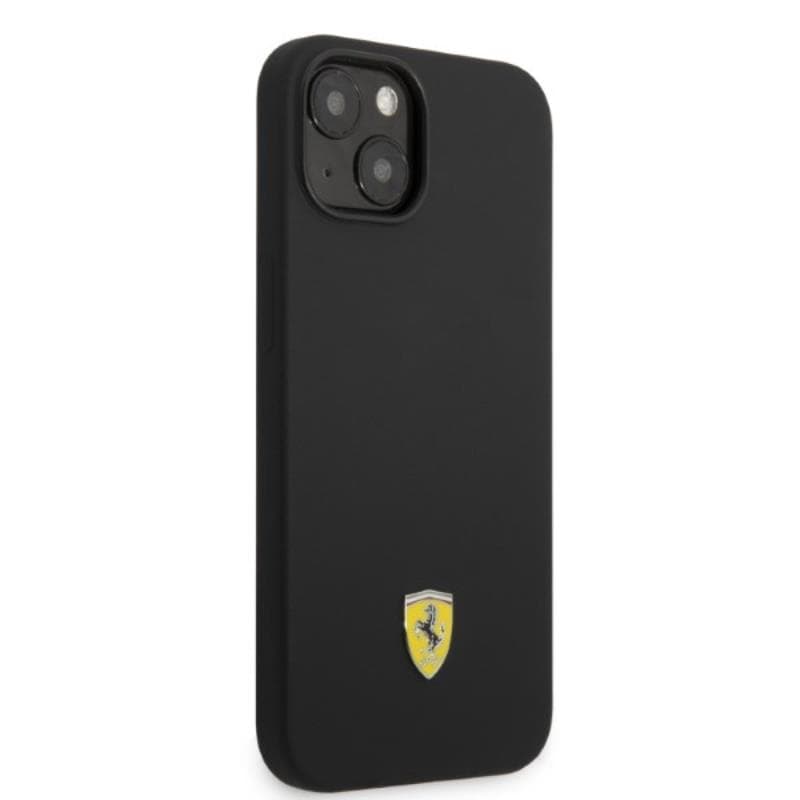 Ferrari Silicone Metal Logo MagSafe - Case for iPhone 14 (Black) 2