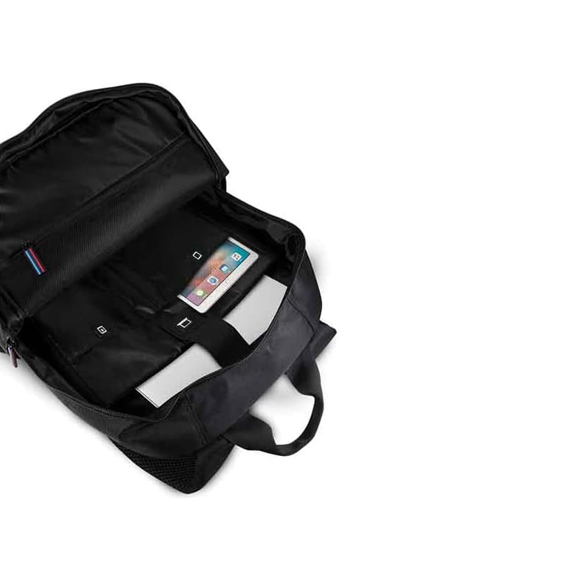 BMW Carbon Navy Stripe - 16" Notebook Backpack (Black) 4