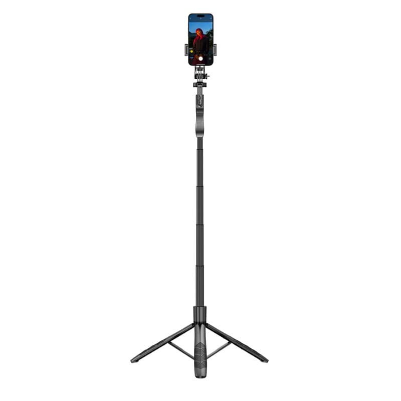 Crong SelfieGo Ultra – Aluminum Bluetooth Selfie Stick Tripod (Black) 6