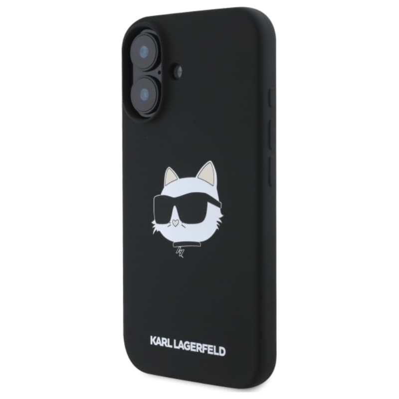Karl Lagerfeld Silicone Choupette Head Print MagSafe - Case iPhone 16 (black) 2