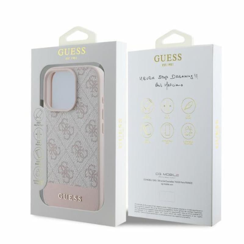 Guess 4G Bottom Stripe - Case for iPhone 16 Pro (pink) 5