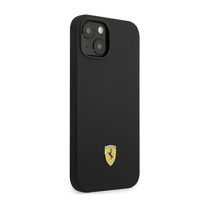 Ferrari Silicone Metal Logo - Case for iPhone 14 (Black) 4