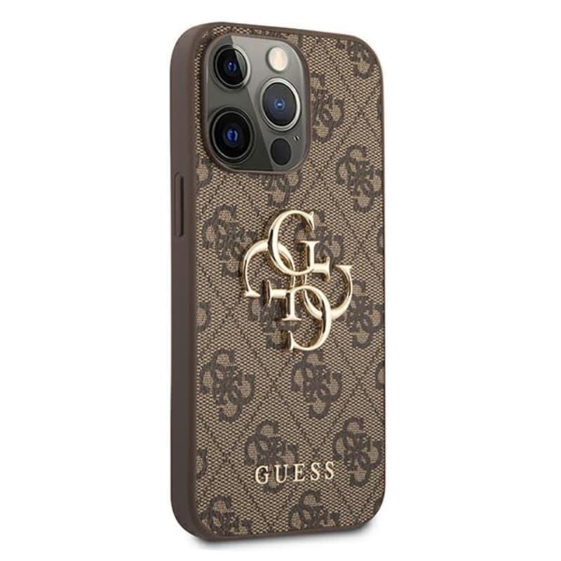 Guess 4G Big Metal Logo - Case for iPhone 13 Pro Max (Brown) 4