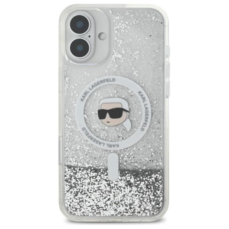 Karl Lagerfeld Liquid Glitter Karl Head MagSafe - Case for iPhone 16 (transparent) 3