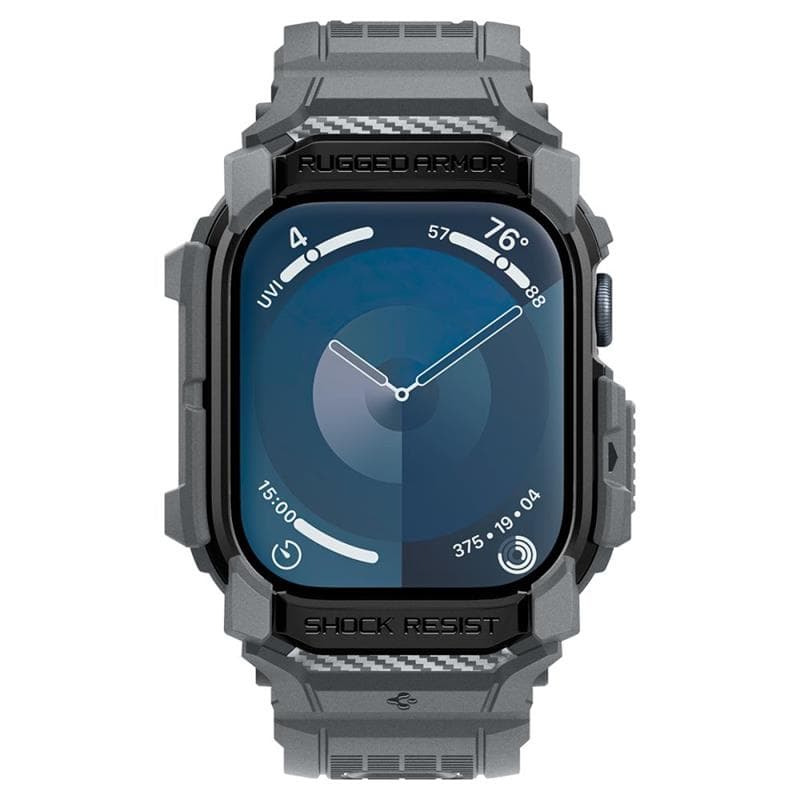 Spigen Rugged Armor Pro - Strap with Case for Apple Watch 10 46 mm (Dark Grey) 4