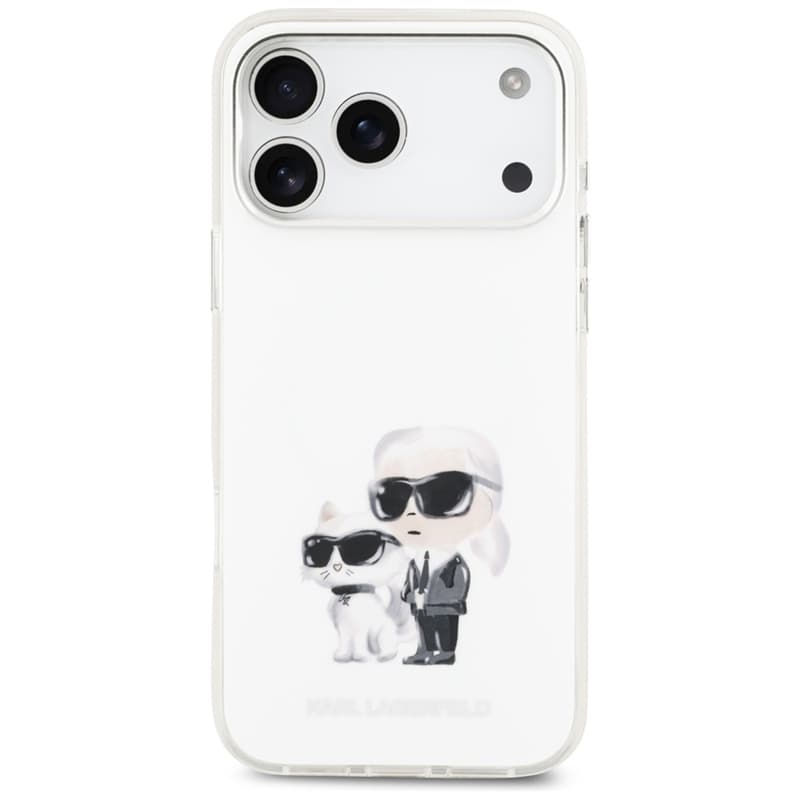 Karl Lagerfeld IML Aquarelle Karl & Choupette & Logo MagSafe - Case for iPhone 17 Pro Max (white) 3
