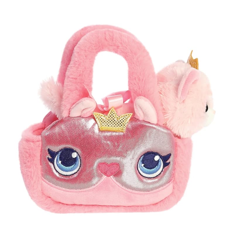 Fancy Pals – Plush Princess Cat with a Gold Crown in a Pink Bag 20 cm Eco-Friendly 2
