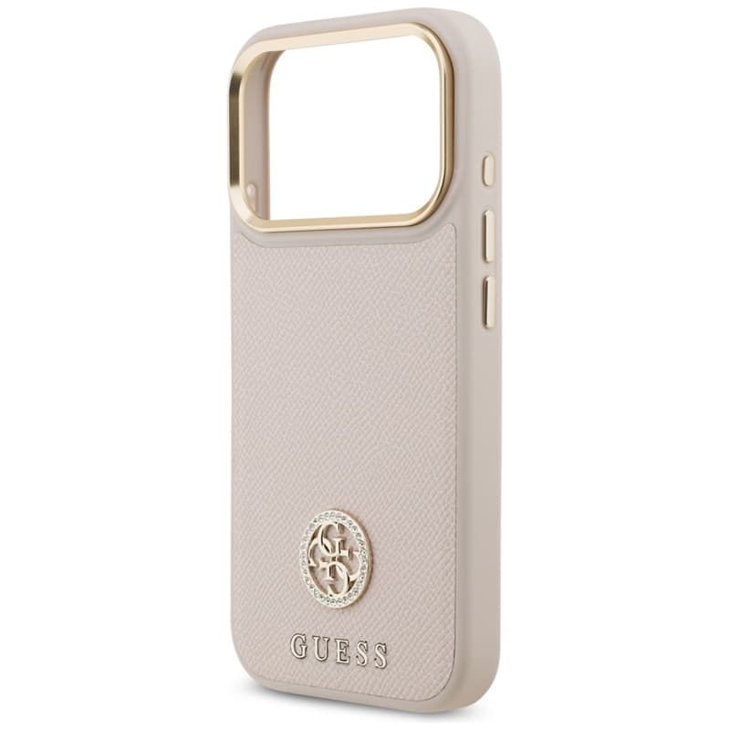 Guess Grained Strass Logo MagSafe - Case iPhone 17 Pro (pink) 6