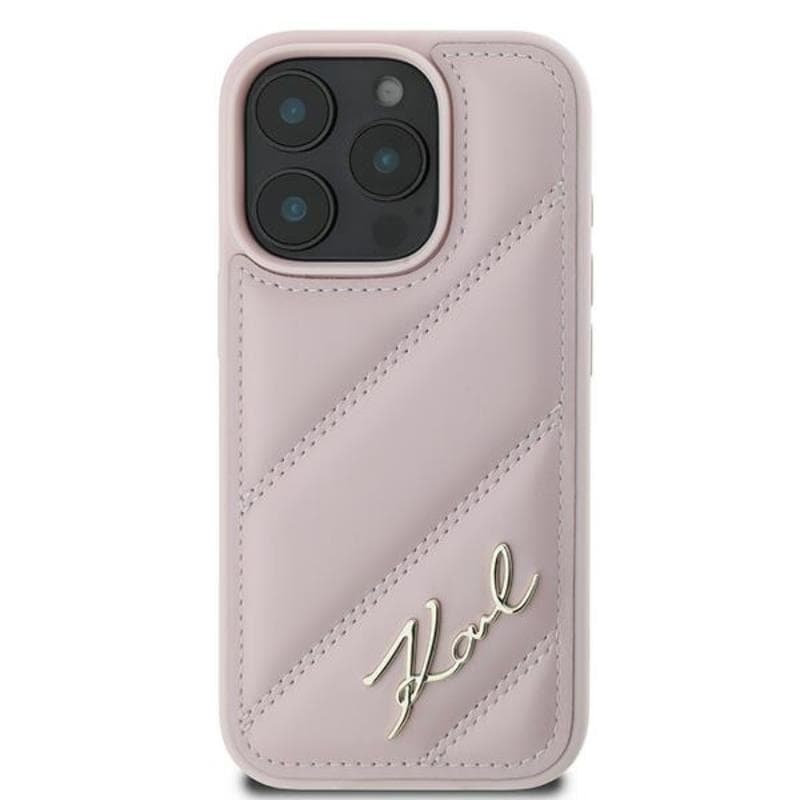 Karl Lagerfeld Quilted Signature - Case for iPhone 16 Pro Max (pink) 3