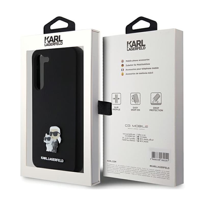 Karl Lagerfeld Silicone Karl & Choupette Metal Pin - Case Samsung Galaxy S24+ (czarny) 8