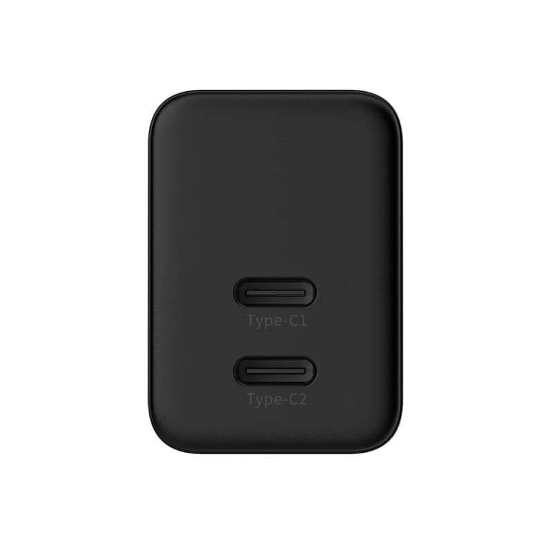 Crong Ultra Compact GaN - 2x USB-C 35W PD 3.0 Wall Charger with PPS (Black) 3