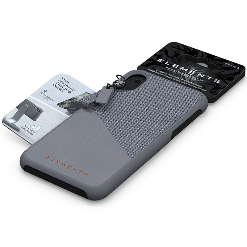 Nordic Elements Original Hel - Case for iPhone Xs Max with real maple wood (Mid Grey) 6