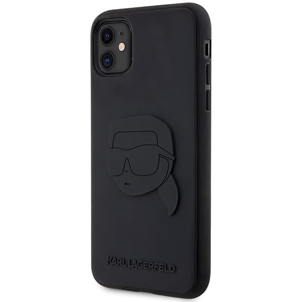 Karl Lagerfeld Rubber Karl Head 3D - Case for iPhone 11 (Black) 2