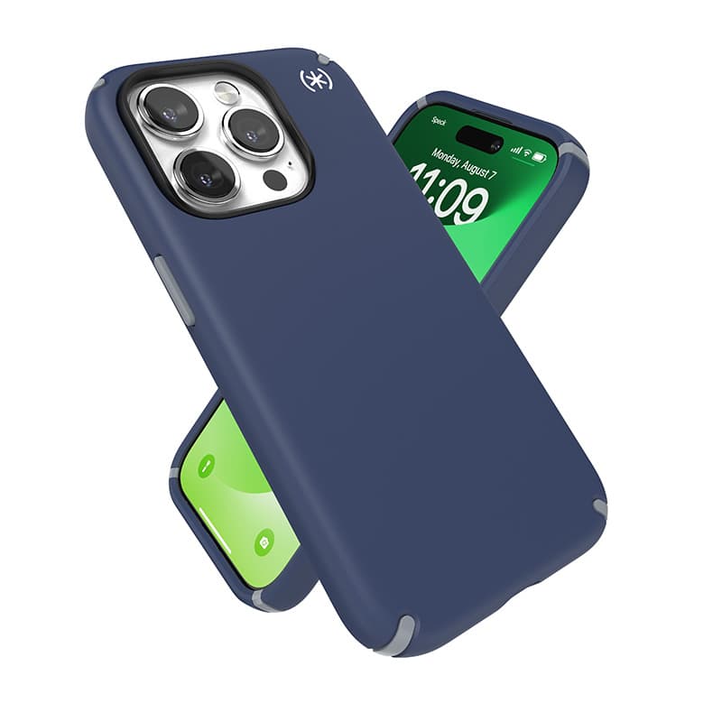 Speck Presidio2 Pro Magsafe - iPhone 15 Pro Case (Coastal Blue / Dust Gray / White) 8