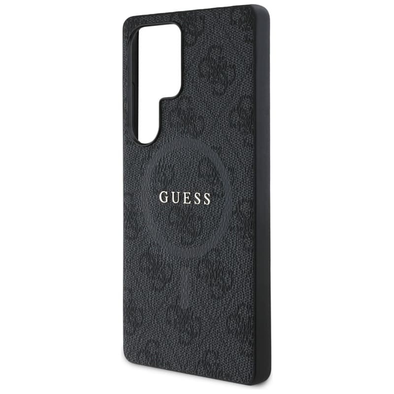 Guess Leather 4G Colored Ring Classic Logo MagSafe - Case for Samsung Galaxy S25 Ultra (black) 6