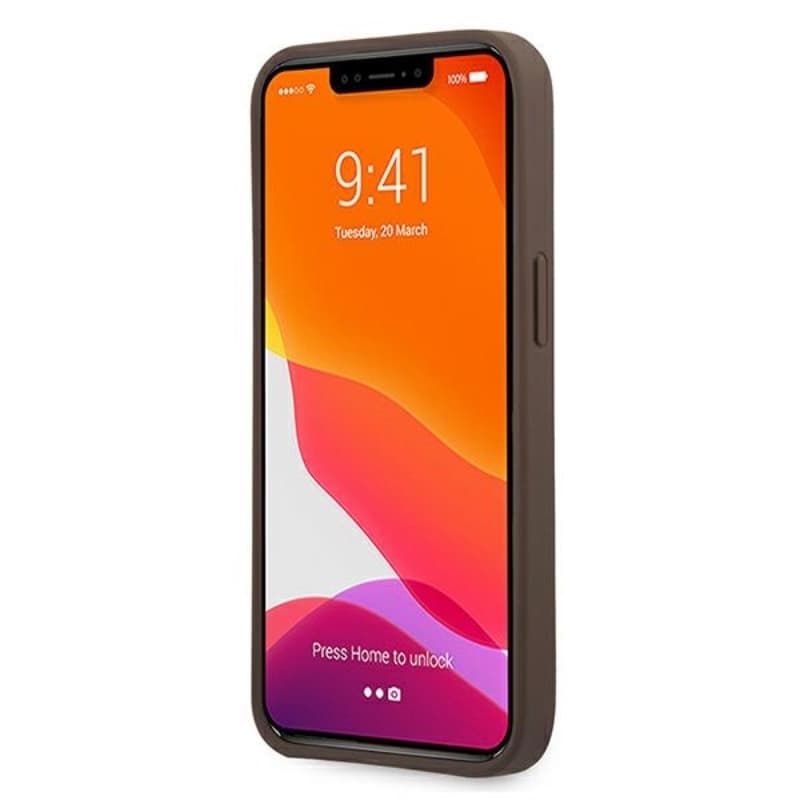 Guess 4G Big Metal Logo - Case for iPhone 13 Pro Max (Brown) 5