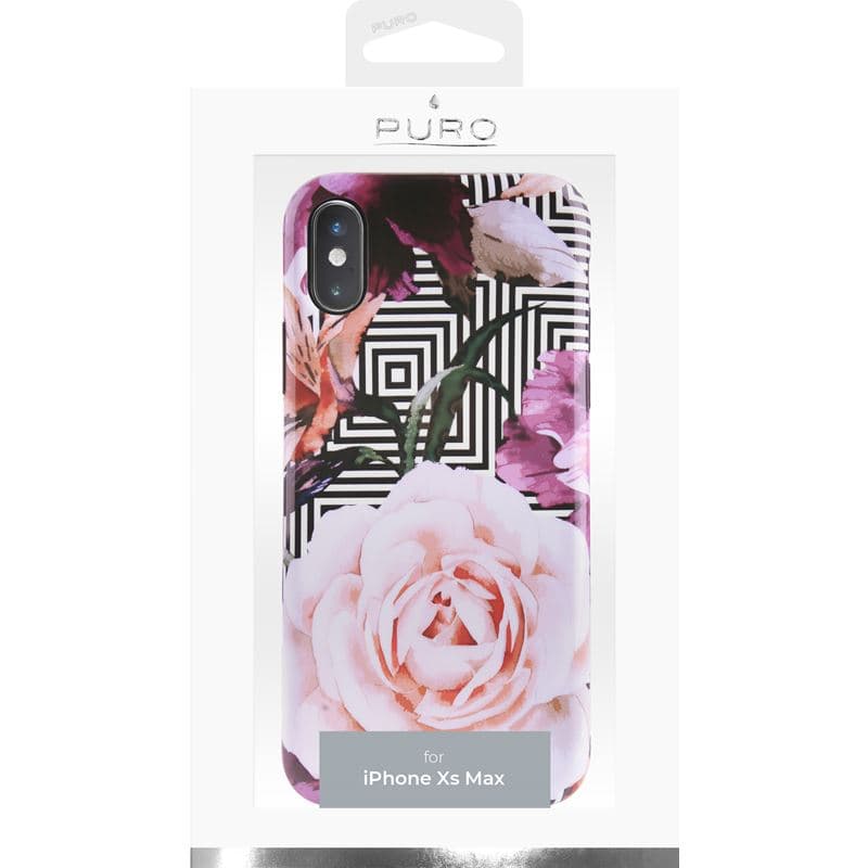 PURO Glam Geo Flowers - Case for iPhone Xs Max (Pink Peonies) 2