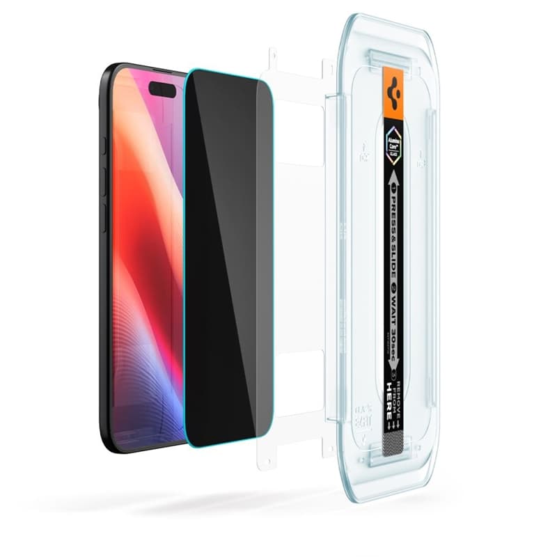 Spigen GLAS.TR EZ FIT Privacy 2-Pack - Tempered Glass with Privacy Filter for iPhone Air 7