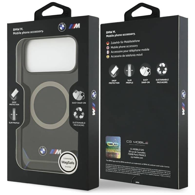 BMW M IML Metal Buttons & Logo MagSafe - Case iPhone 17 Pro Max (black-blue) 8