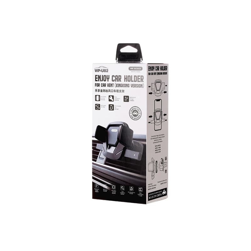 WEKOME WP-U82 King Kong Series - Mechanical car holder for phones 4.7"- 6.5" (Black) 3