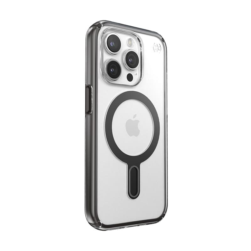 Speck Presidio Perfect-Clear ClickLock & Magsafe - iPhone 15 Pro Case (Clear / Frosted Black / Slate Gray) 8
