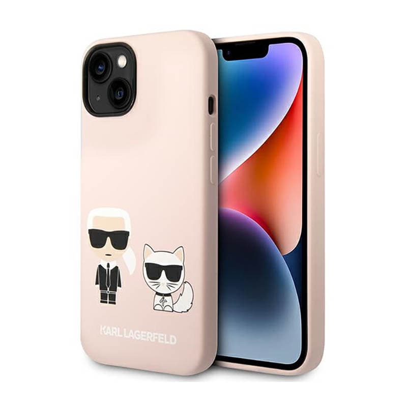 Karl Lagerfeld Liquid Silicone Karl & Choupette MagSafe - Case for iPhone 14 Plus (Pink) 1