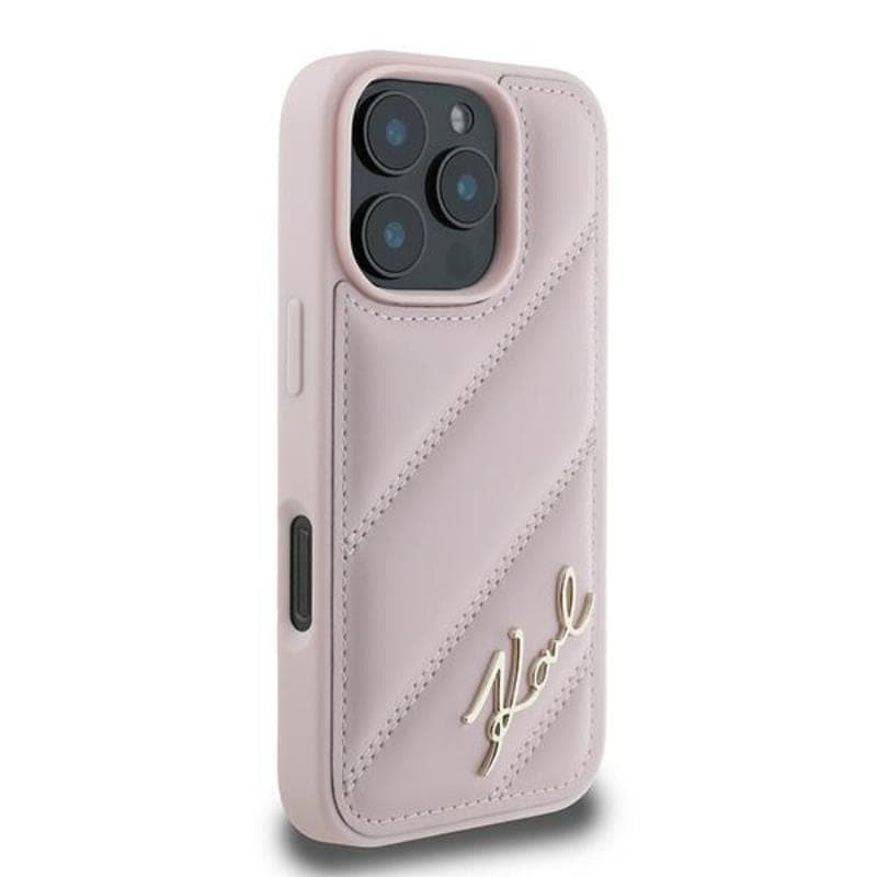 Karl Lagerfeld Quilted Signature - Case for iPhone 16 Pro Max (pink) 4