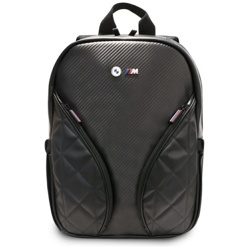 BMW Carbon Pockets & Metal Logo - 16" Notebook Backpack (Black) 1