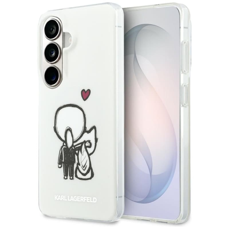 Karl Lagerfeld IML Karl & Choupette MagSafe - Samsung Galaxy S26 Case (Clear) 1