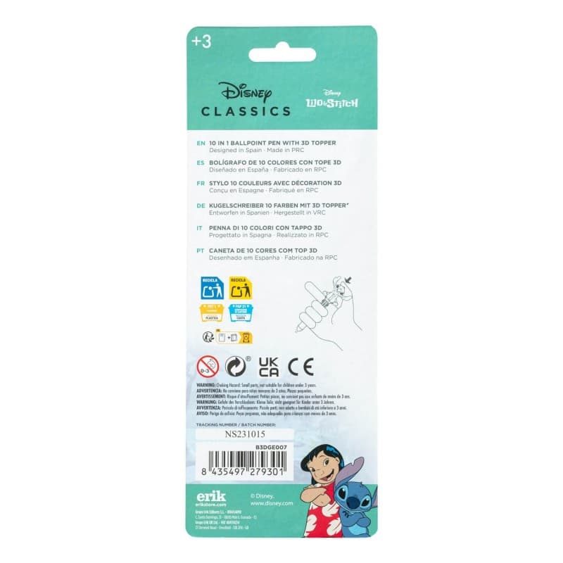 Disney Stitch - 10-color automatic pen with 3D figure 4