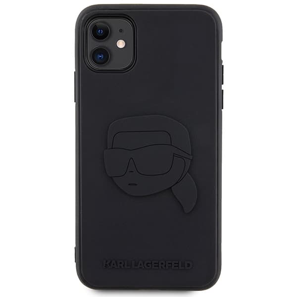 Karl Lagerfeld Rubber Karl Head 3D - Case for iPhone 11 (Black) 3