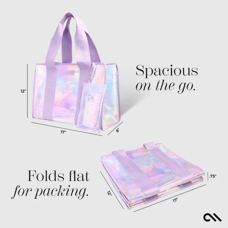 Case-Mate Large Travel Tote Bag - Waterproof shoulder bag with phone case (Soap Bubble) 2