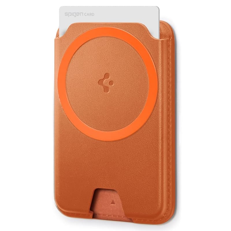 Spigen Valentinus MagFit + MagSafe - Magnetic Wallet (Metallic Orange) 5