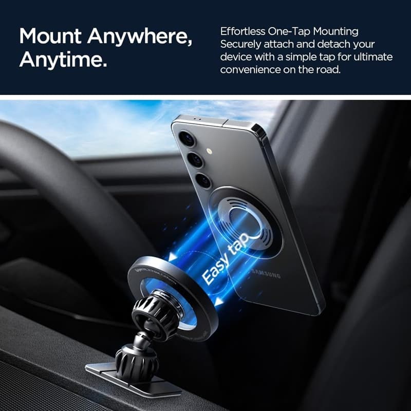 Spigen MFT13 Magnetic Dashboard & Vent Car Mount - Magnetic Car Holder MagSafe (Black) 6