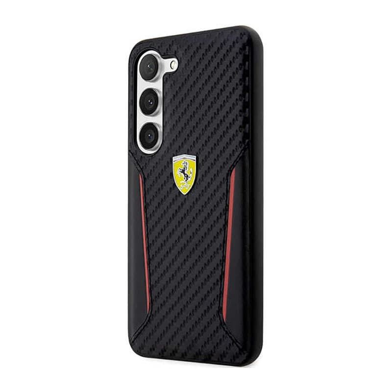 Ferrari Carbon Contrast Edges - Case for Samsung Galaxy S23+ (Black) 2