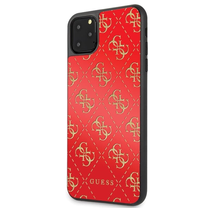 Guess Double Layer Glitter Case Peony G - Case for iPhone 11 Pro Max (Red) 2
