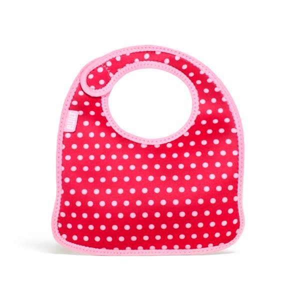 BUILT Mess Mate Set of 2 baby bib (Baby Pink Mini Dots) 2